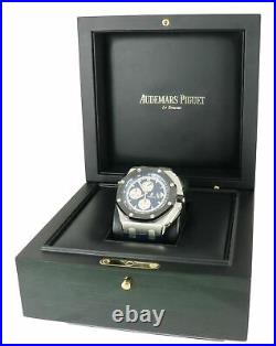 2018 Audemars Piguet Royal Oak Offshore Platinum Blue 26401 B+P Watch