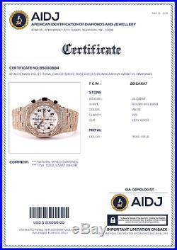 AP Audemars Piguet Royal Oak Offshore Rose Gold Chronograph 28 Carat VS Diamonds