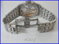 AP Audemars Piguet Royal Oak SS 15500 15500ST, dark grey dial, with box/papers