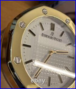 AUDEMARS PIGUET AP Royal Oak Wall Clock Gold White Quartz