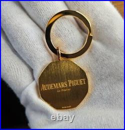 AUDEMARS PIGUET Key Chain Ring Royal Oak Gold Black Novelty Authentic Swiss
