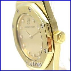AUDEMARS PIGUET Royal Oak Ref. 6007BA Quartz Watch 18K Yellow Gold Diamond 16111