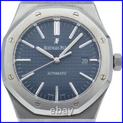 AUDEMARS PIGUET Royal Oak Watch 1.6 Blue 15400ST. OO. 1220ST. 03 Box Warranty