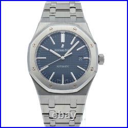 AUDEMARS PIGUET Royal Oak Watch 1.6 Blue 15400ST. OO. 1220ST. 03 Box Warranty