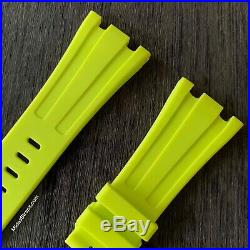 Acid Green Yellow rubber strap for 42mm Audemars Piguet Royal Oak Offshore