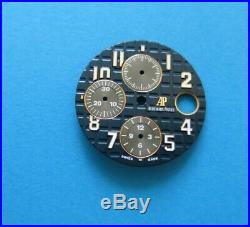 Audemars Piguet 2000s Royal Oak Offshore Chronograph Wristwatch Dial Blue & Gold