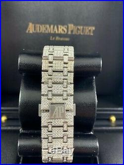 Audemars Piguet 41mm Royal Oak Chronograph Ice Out 25ct Genuine Diamonds 26320ST