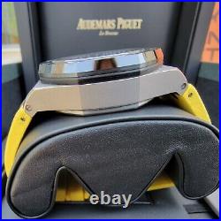 Audemars Piguet 42mm AP Royal Oak Offshore Titanium Yellow 2 Straps Box papers