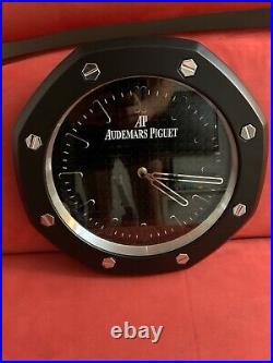 Audemars Piguet AP Royal Oak Wall Clock Black Dial Black Bezel