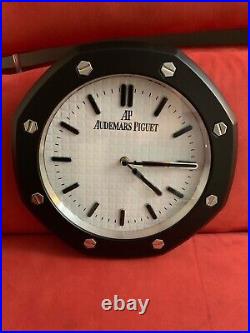 Audemars Piguet AP Royal Oak Wall Clock White Dial Black Bezel