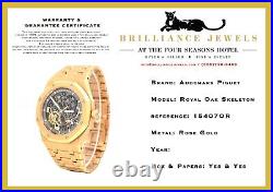 Audemars Piguet BOX & PAPERS Royal Oak SKELETON in Rose Gold on Bracelet