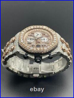 Audemars Piguet Diamond Watch Royal Oak Offshore Chronograph Steel 21670st