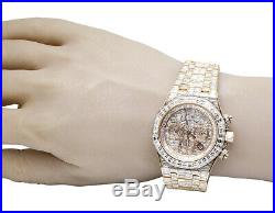 Audemars Piguet Royal Oak 18K Rose Gold Chrono Baguette Diamond Watch 78.75 Ct