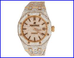 Audemars Piguet Royal Oak 18K Rose Gold Midsize 37MM Diamond Watch 22.35 Ct