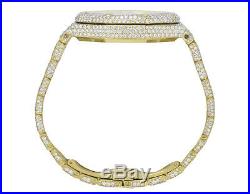 Audemars Piguet Royal Oak 18K Yellow Gold Midsize 37MM Diamond Watch 25.75 Ct