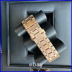Audemars Piguet Royal Oak 18k Rose Gold Chronograph Blue Dial 41mm Complete