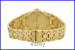Audemars Piguet Royal Oak 18k Yellow Gold And Diamond Bezel Quartz Womens Watch