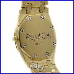 Audemars Piguet Royal Oak 18k Yellow Gold And Diamond Bezel Quartz Womens Watch