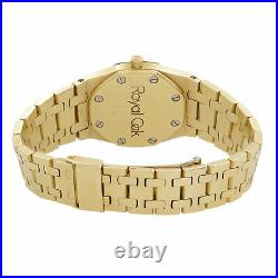 Audemars Piguet Royal Oak 18k Yellow Gold Cream Dial Ladies Quartz Watch 6007BA