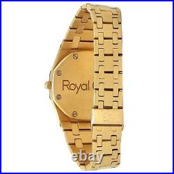 Audemars Piguet Royal Oak 18k Yellow Gold Quartz Grey Ladies Watch