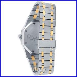 Audemars Piguet Royal Oak 18k Yellow Gold Steel Champagne Men's Watch 25594SA