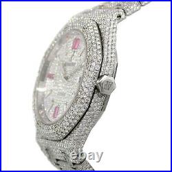 Audemars Piguet Royal Oak 25ctw Diamond Pave Stainless Steel Watch