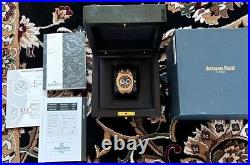 Audemars Piguet Royal Oak 26330or Day Date Rose Gold Owl Blk Dial Box Papers