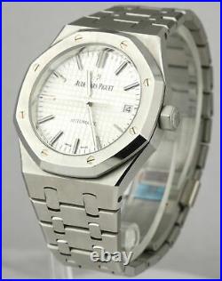 Audemars Piguet Royal Oak 37mm Stainless Steel White Watch 15450ST. OO. 1256ST. 01