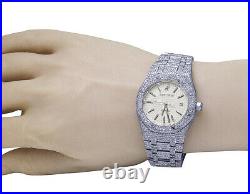 Audemars Piguet Royal Oak 39MM Steel Silver Tone Dial VS Diamond Watch 25.75 Ct