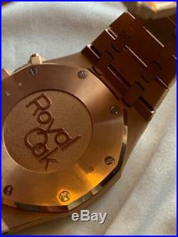 Audemars Piguet Royal Oak 41mm 18K RoseGold Blue Dial Watch 26331OR. OO. 1220OR. 01