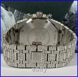 Audemars Piguet Royal Oak 41mm Mens Steel Watch ICED OUT 25ct DIAMONDS