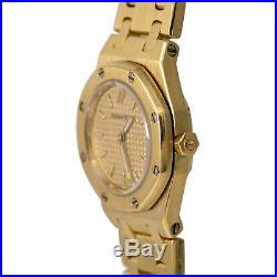 Audemars Piguet Royal Oak 6707BA. OO. 1100BA. 06 Lady's 18k YG Quartz Watch withB&P