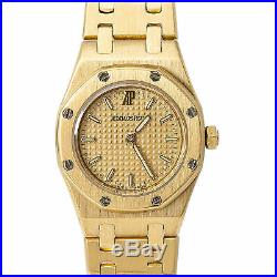 Audemars Piguet Royal Oak 6707BA. OO. 1100BA. 06 Lady's 18k YG Quartz Watch withB&P