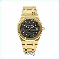 Audemars Piguet Royal Oak Auto 36mm Yellow Gold Mens Bracelet Watch 14700BA