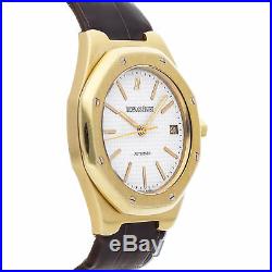Audemars Piguet Royal Oak Auto 37mm Yellow Gold Mens Strap Watch Date 14800BA