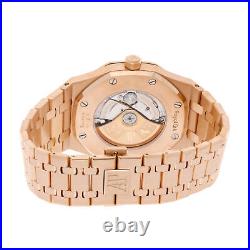 Audemars Piguet Royal Oak Auto Rose Gold Men Bracelet Watch 15400OR. OO. 1220OR. 02