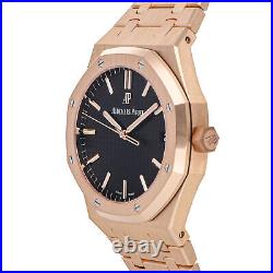 Audemars Piguet Royal Oak Auto Rose Gold Men Bracelet Watch 15500OR. OO. 1220OR. 01