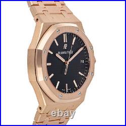 Audemars Piguet Royal Oak Auto Rose Gold Men Bracelet Watch 15500OR. OO. 1220OR. 01