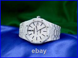 Audemars Piguet Royal Oak Automatic Watch Stainless Steel with Diamonds withdate
