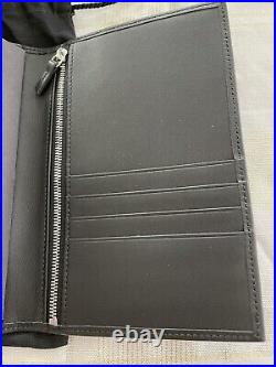 Audemars Piguet Royal Oak Black Leather Passport Wallet With Zipper Pocket