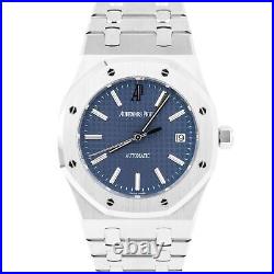Audemars Piguet Royal Oak Blue 39mm Stainless Steel Date Watch 15300ST