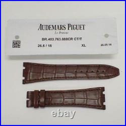Audemars Piguet Royal Oak Brown Genuine Leather Watch Strap- Model b1118333599HA