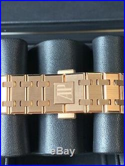 Audemars Piguet Royal Oak Chronograph Mens 38mm 18k Rose Gold White Dial 26315OR
