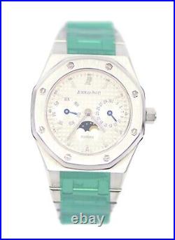 Audemars Piguet Royal Oak Day Date Moon Stainless Steel Watch 25594ST