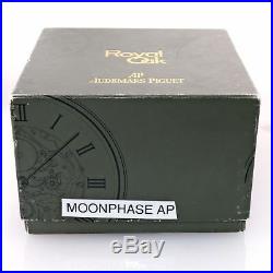 Audemars Piguet Royal Oak Day Date Moonphase Steel 36mm Black 25594SA Watch A9