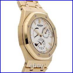 Audemars Piguet Royal Oak Dual Time Auto Gold Mens Bracelet Watch Date 26120BA