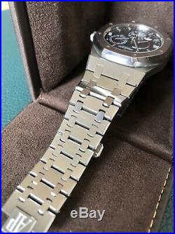 Audemars Piguet Royal Oak Dual Time Power Reserve Steel Watch 26120ST Box+Papers