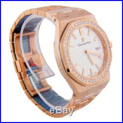 Audemars Piguet Royal Oak Ladies Rose Gold Diamond Watch 67651ro Quartz
