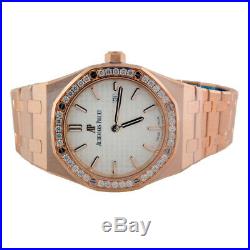 Audemars Piguet Royal Oak Ladies Rose Gold Diamond Watch 67651ro Quartz