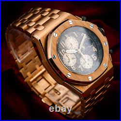 Audemars Piguet Royal Oak Offshore Chronograph Rose Gold Brick Grey Dial 26470OR